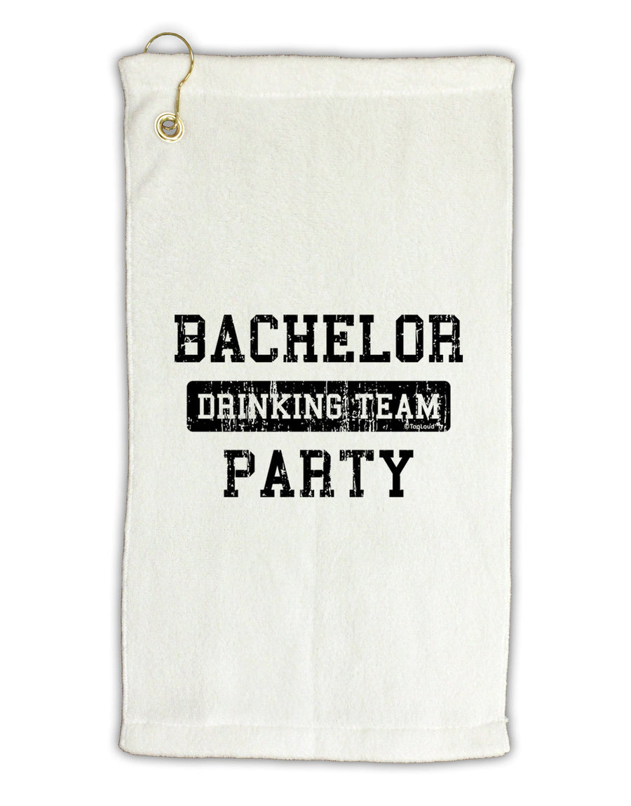 Bachelor Party Drinking Team - Distressed Micro Terry Gromet Golf Towel 16 x 25 inch-Golf Towel-TooLoud-White-Davson Sales