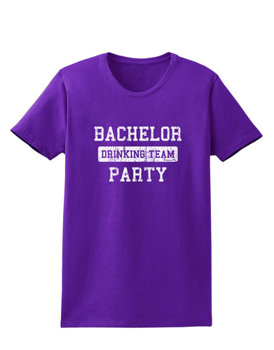 Bachelor Party Drinking Team - Distressed Womens Dark T-Shirt-TooLoud-Purple-X-Small-Davson Sales