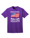 Back to Back World War Champs Adult Dark T-Shirt-Mens T-Shirt-TooLoud-Purple-Small-Davson Sales