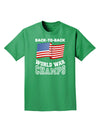 Back to Back World War Champs Adult Dark T-Shirt-Mens T-Shirt-TooLoud-Kelly-Green-Small-Davson Sales