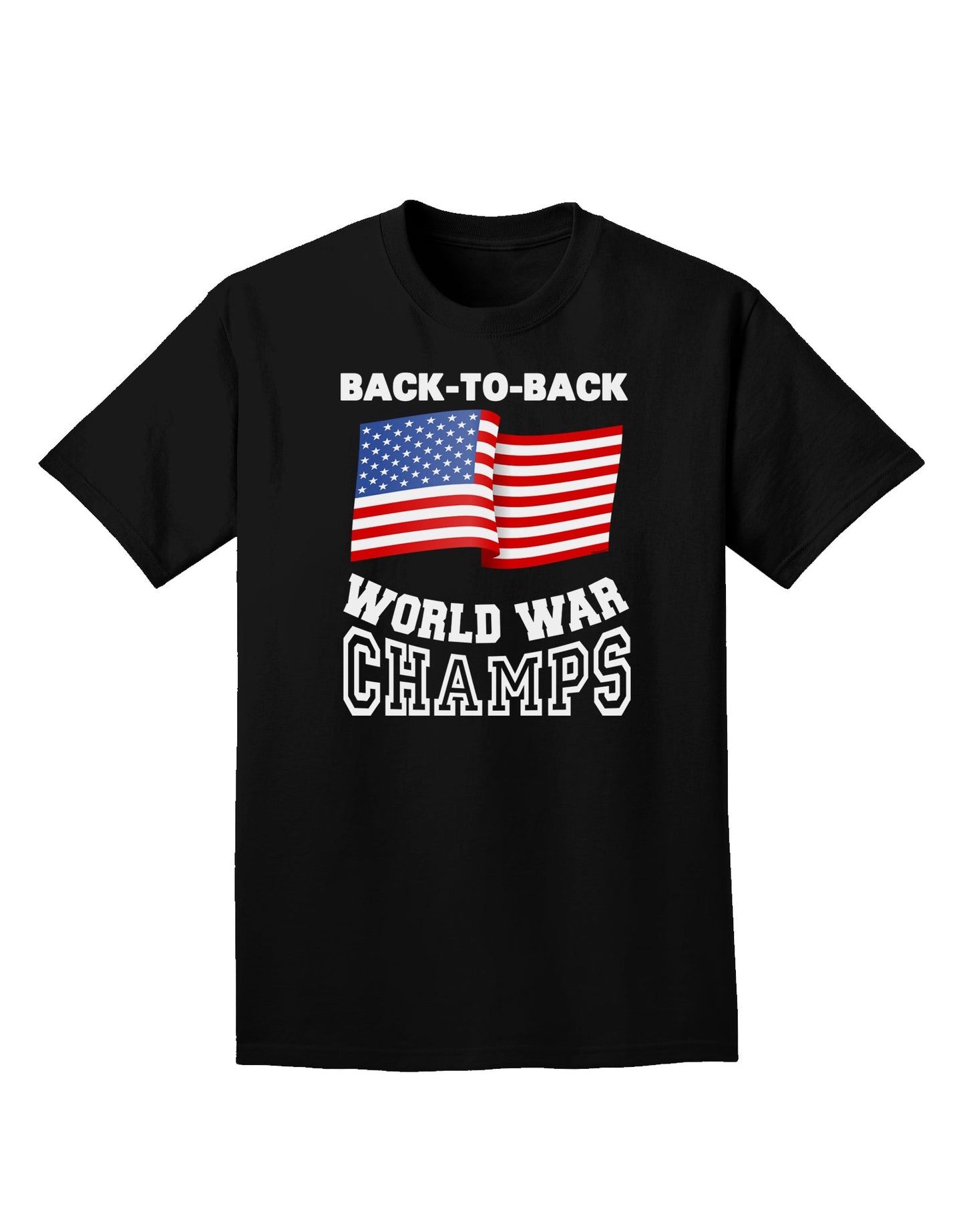 Back to Back World War Champs Adult Dark T-Shirt-Mens T-Shirt-TooLoud-Black-Small-Davson Sales