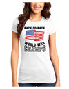 Back to Back World War Champs Juniors T-Shirt-Womens Juniors T-Shirt-TooLoud-White-Juniors Fitted XS-Davson Sales