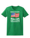 Back to Back World War Champs Womens Dark T-Shirt-TooLoud-Kelly-Green-X-Small-Davson Sales