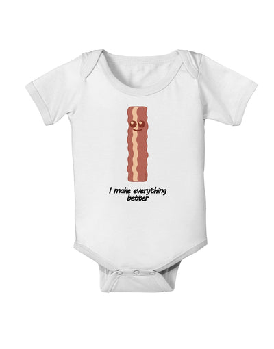 Bacon - I Make Everything Better Baby Romper Bodysuit-Baby Romper-TooLoud-White-06-Months-Davson Sales