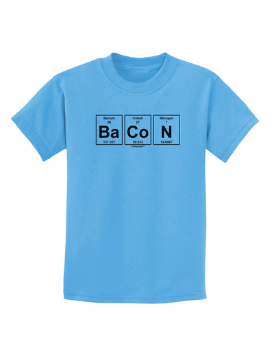 Bacon Periodic Table of Elements Childrens T-Shirt by TooLoud-Childrens T-Shirt-TooLoud-Aquatic-Blue-X-Small-Davson Sales