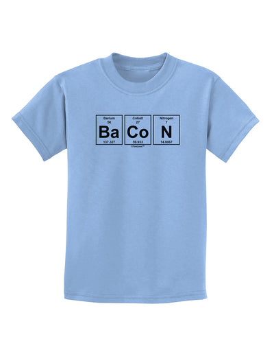 Bacon Periodic Table of Elements Childrens T-Shirt by TooLoud-Childrens T-Shirt-TooLoud-Light-Blue-X-Small-Davson Sales