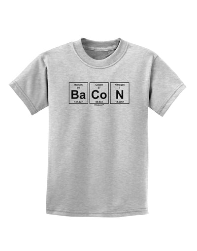 Bacon Periodic Table of Elements Childrens T-Shirt by TooLoud-Childrens T-Shirt-TooLoud-AshGray-X-Small-Davson Sales