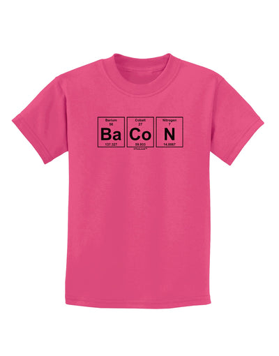 Bacon Periodic Table of Elements Childrens T-Shirt by TooLoud-Childrens T-Shirt-TooLoud-Sangria-X-Small-Davson Sales