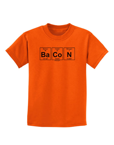 Bacon Periodic Table of Elements Childrens T-Shirt by TooLoud-Childrens T-Shirt-TooLoud-Orange-X-Small-Davson Sales