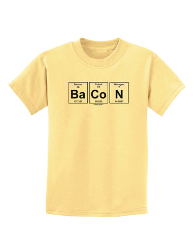 Bacon Periodic Table of Elements Childrens T-Shirt by TooLoud-Childrens T-Shirt-TooLoud-Daffodil-Yellow-X-Small-Davson Sales