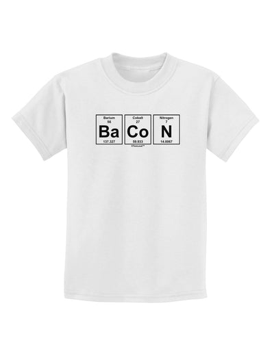 Bacon Periodic Table of Elements Childrens T-Shirt by TooLoud-Childrens T-Shirt-TooLoud-White-X-Small-Davson Sales