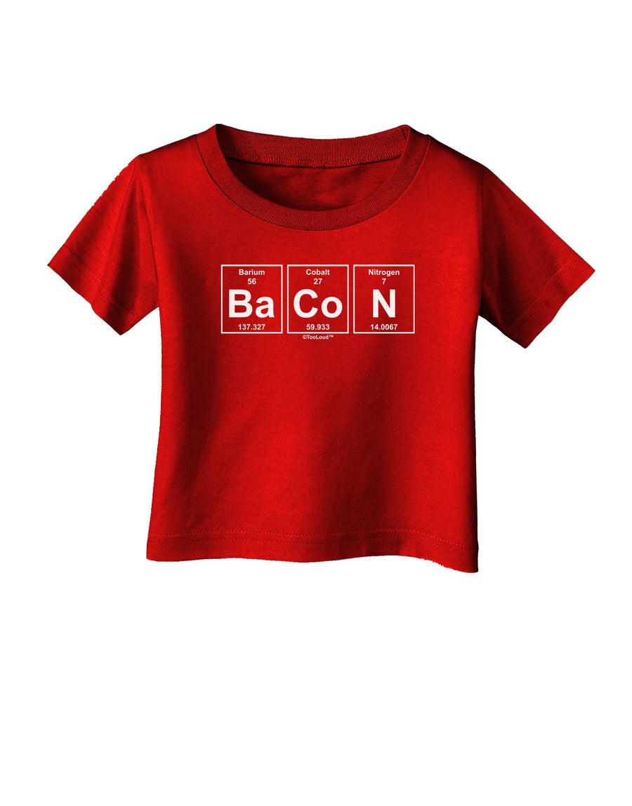 Bacon Periodic Table of Elements Infant T-Shirt Dark by TooLoud-Infant T-Shirt-TooLoud-Black-06-Months-Davson Sales