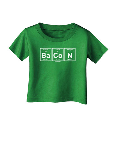 Bacon Periodic Table of Elements Infant T-Shirt Dark by TooLoud-Infant T-Shirt-TooLoud-Clover-Green-06-Months-Davson Sales