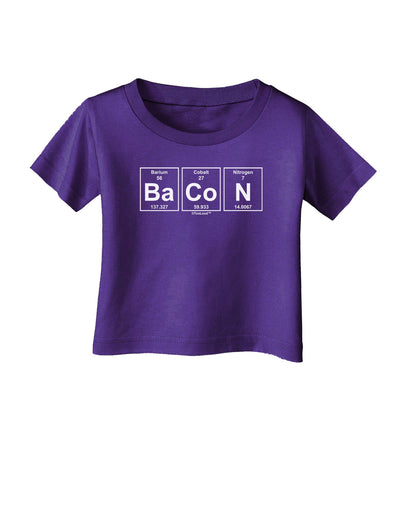 Bacon Periodic Table of Elements Infant T-Shirt Dark by TooLoud-Infant T-Shirt-TooLoud-Purple-06-Months-Davson Sales