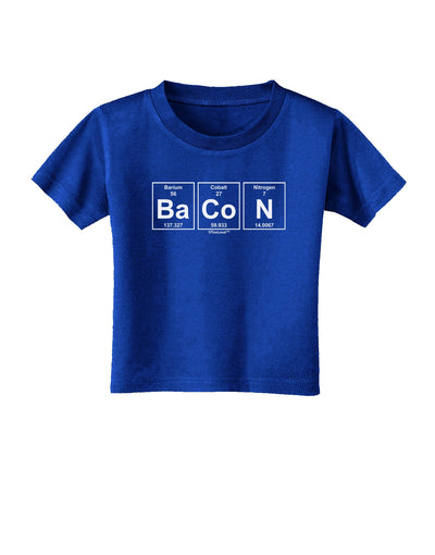 Bacon Periodic Table of Elements Toddler T-Shirt Dark by TooLoud-Toddler T-Shirt-TooLoud-Royal-Blue-2T-Davson Sales