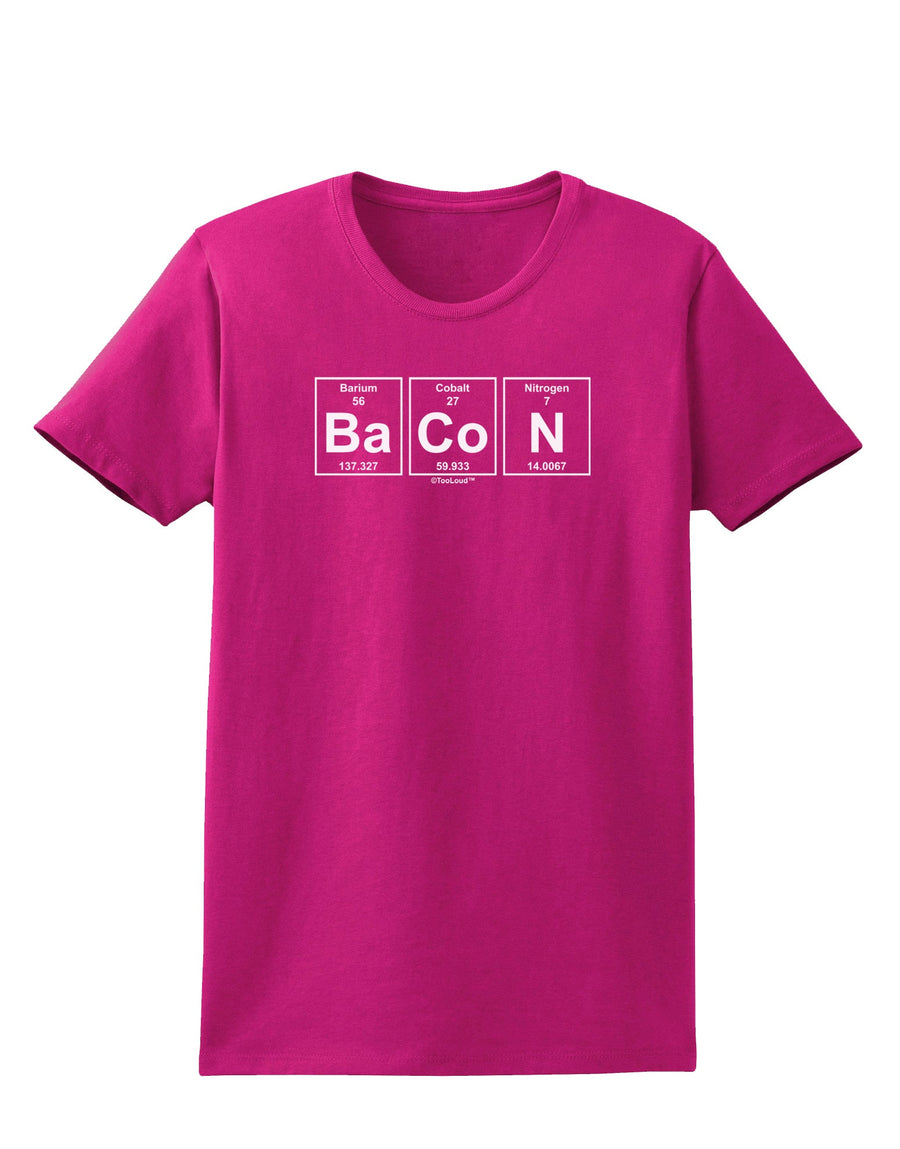 Bacon Periodic Table of Elements Womens Dark T-Shirt by TooLoud-Womens T-Shirt-TooLoud-Black-X-Small-Davson Sales