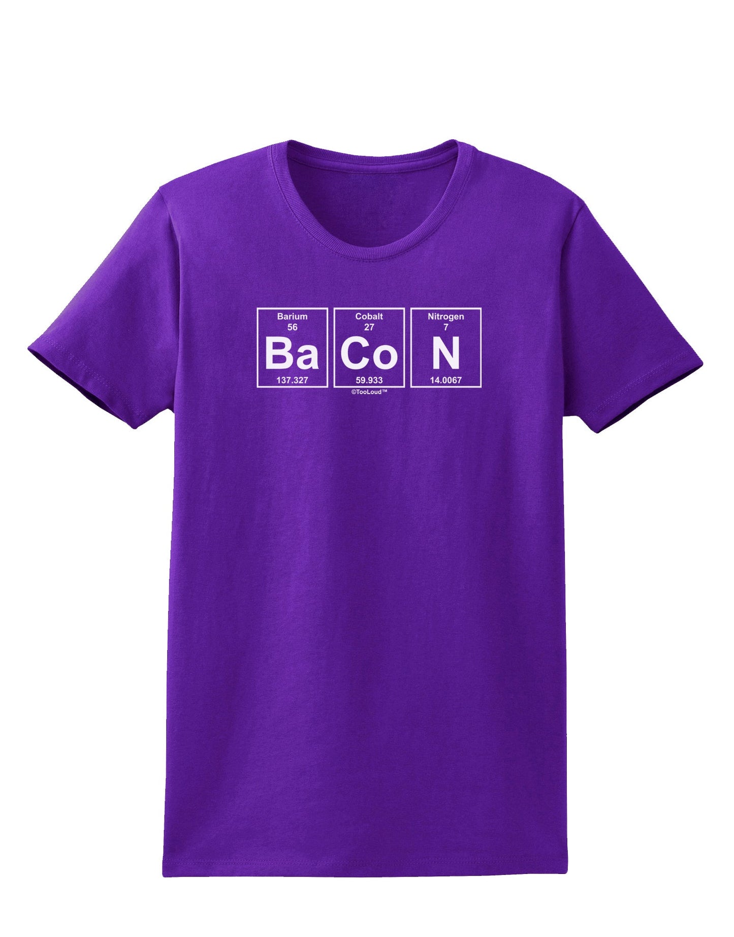 Bacon Periodic Table of Elements Womens Dark T-Shirt by TooLoud-Womens T-Shirt-TooLoud-Purple-X-Small-Davson Sales