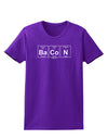 Bacon Periodic Table of Elements Womens Dark T-Shirt by TooLoud-Womens T-Shirt-TooLoud-Purple-X-Small-Davson Sales