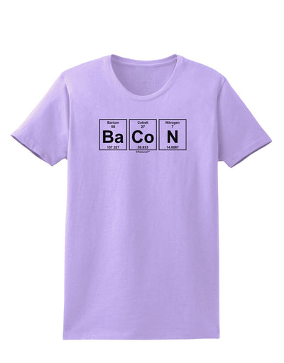 Bacon Periodic Table of Elements Womens T-Shirt by TooLoud-Womens T-Shirt-TooLoud-Lavender-X-Small-Davson Sales