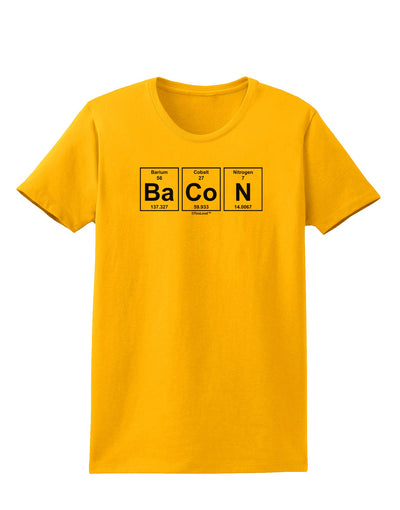 Bacon Periodic Table of Elements Womens T-Shirt by TooLoud-Womens T-Shirt-TooLoud-Gold-X-Small-Davson Sales