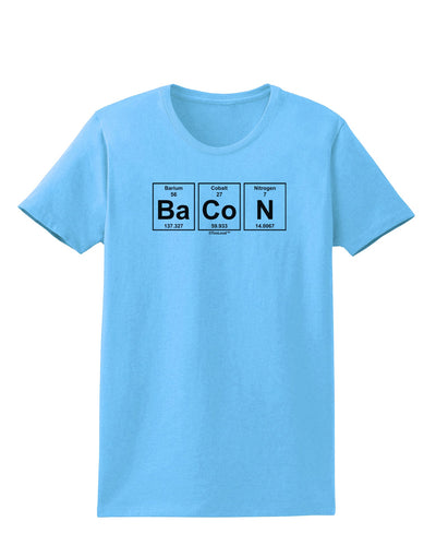 Bacon Periodic Table of Elements Womens T-Shirt by TooLoud-Womens T-Shirt-TooLoud-Aquatic-Blue-X-Small-Davson Sales