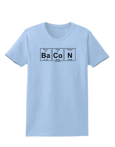 Bacon Periodic Table of Elements Womens T-Shirt by TooLoud-Womens T-Shirt-TooLoud-Light-Blue-X-Small-Davson Sales