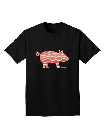 Bacon Pig Silhouette Adult Dark T-Shirt by TooLoud-Mens T-Shirt-TooLoud-Black-Small-Davson Sales