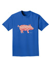 Bacon Pig Silhouette Adult Dark T-Shirt by TooLoud-Mens T-Shirt-TooLoud-Royal-Blue-Small-Davson Sales