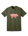 Bacon Pig Silhouette Adult Dark T-Shirt by TooLoud-Mens T-Shirt-TooLoud-Military-Green-Small-Davson Sales