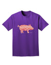 Bacon Pig Silhouette Adult Dark T-Shirt by TooLoud-Mens T-Shirt-TooLoud-Purple-Small-Davson Sales