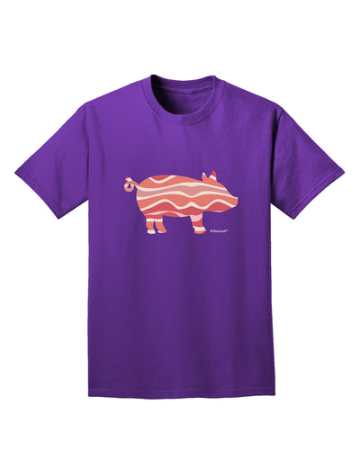 Bacon Pig Silhouette Adult Dark T-Shirt by TooLoud-Mens T-Shirt-TooLoud-Purple-Small-Davson Sales