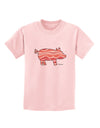 Bacon Pig Silhouette Childrens T-Shirt by TooLoud-Childrens T-Shirt-TooLoud-PalePink-X-Small-Davson Sales