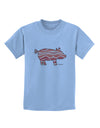 Bacon Pig Silhouette Childrens T-Shirt by TooLoud-Childrens T-Shirt-TooLoud-Light-Blue-X-Small-Davson Sales