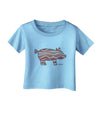 Bacon Pig Silhouette Infant T-Shirt by TooLoud-Infant T-Shirt-TooLoud-Aquatic-Blue-06-Months-Davson Sales