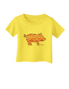 Bacon Pig Silhouette Infant T-Shirt by TooLoud-Infant T-Shirt-TooLoud-Yellow-06-Months-Davson Sales