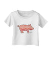 Bacon Pig Silhouette Infant T-Shirt by TooLoud-Infant T-Shirt-TooLoud-White-06-Months-Davson Sales