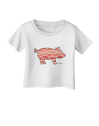 Bacon Pig Silhouette Infant T-Shirt by TooLoud-Infant T-Shirt-TooLoud-White-06-Months-Davson Sales