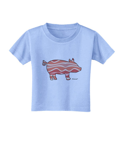 Bacon Pig Silhouette Toddler T-Shirt by TooLoud-Toddler T-Shirt-TooLoud-Aquatic-Blue-2T-Davson Sales