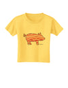 Bacon Pig Silhouette Toddler T-Shirt by TooLoud-Toddler T-Shirt-TooLoud-Yellow-2T-Davson Sales