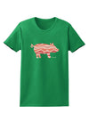 Bacon Pig Silhouette Womens Dark T-Shirt by TooLoud-Womens T-Shirt-TooLoud-Kelly-Green-X-Small-Davson Sales