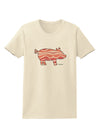 Bacon Pig Silhouette Womens T-Shirt by TooLoud-Womens T-Shirt-TooLoud-Natural-X-Small-Davson Sales