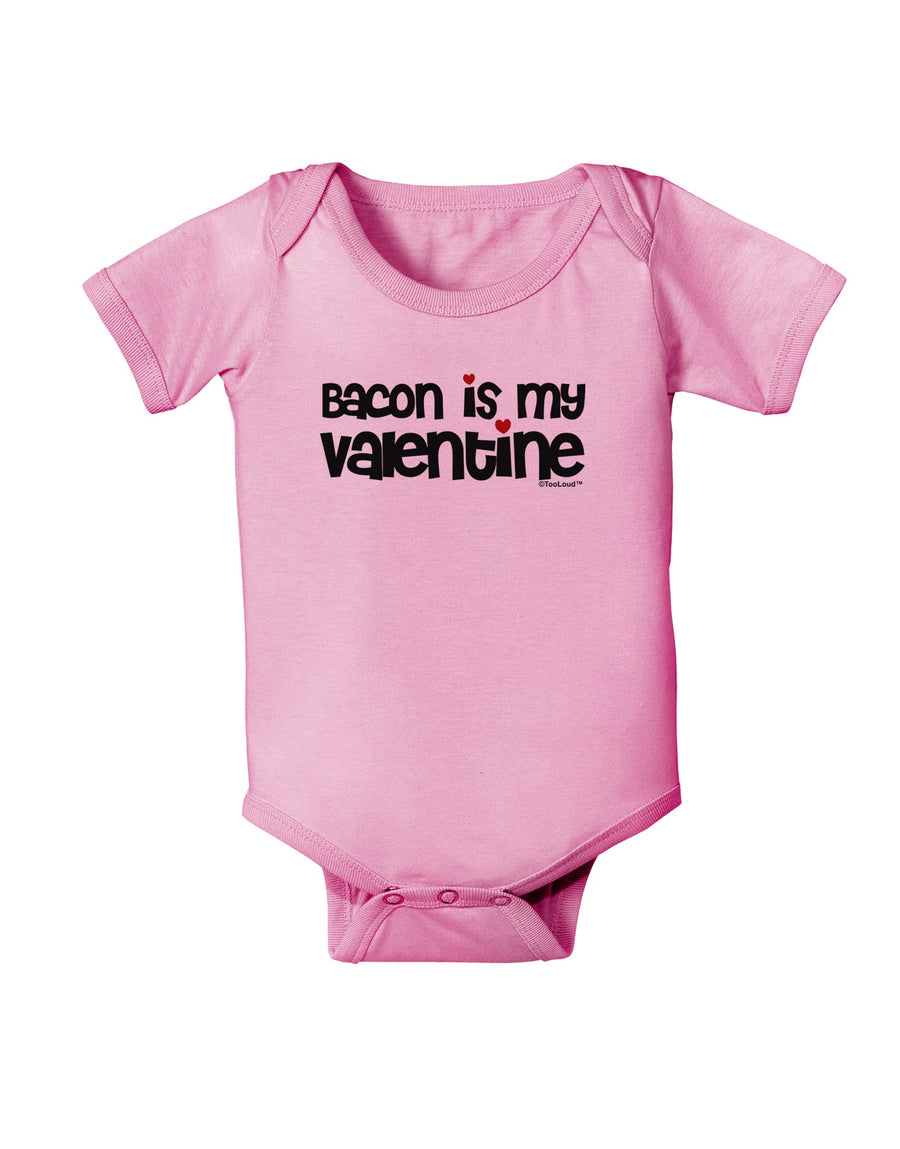 Bacon is My Valentine Baby Romper Bodysuit by TooLoud-Baby Romper-TooLoud-White-06-Months-Davson Sales