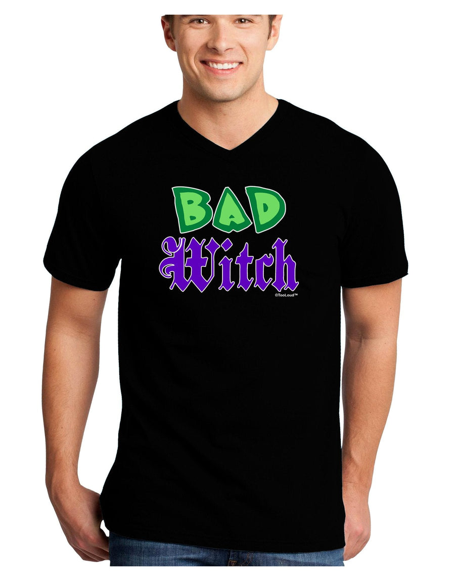 Bad Witch Color Green Adult Dark V-Neck T-Shirt-TooLoud-Black-XX-Large-Davson Sales