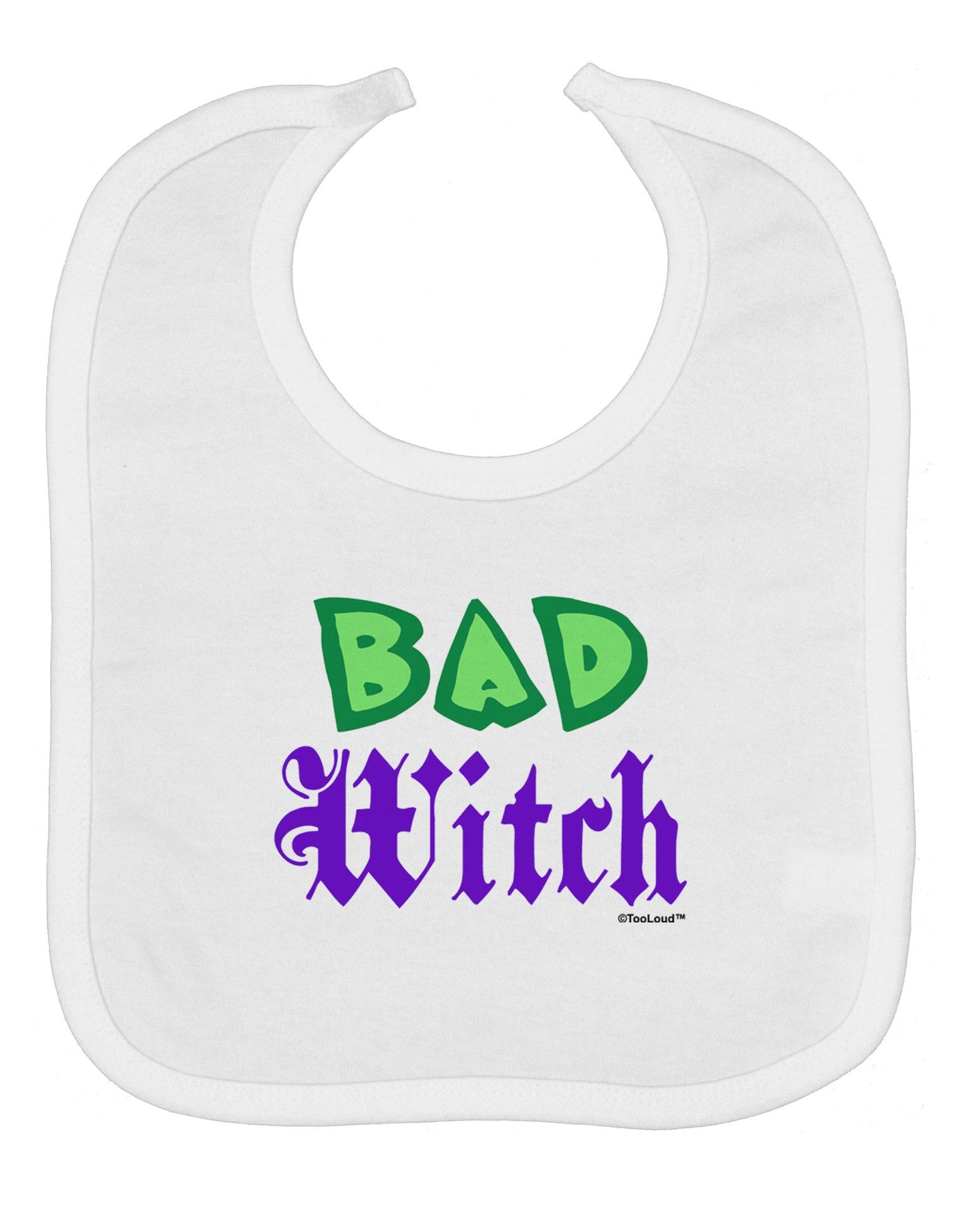 Bad Witch Color Green Baby Bib