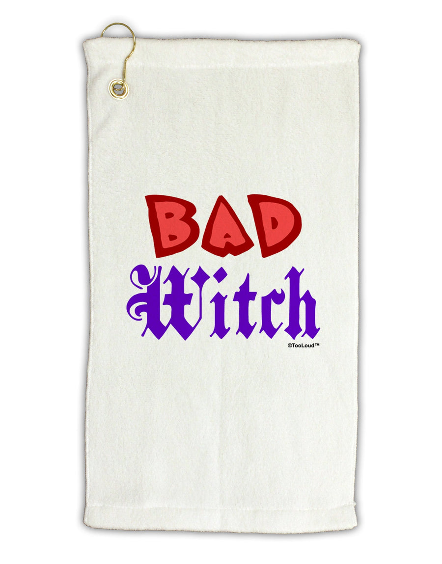 Bad Witch Color Red Micro Terry Gromet Golf Towel 11&#x22;x19-Golf Towel-TooLoud-White-Davson Sales