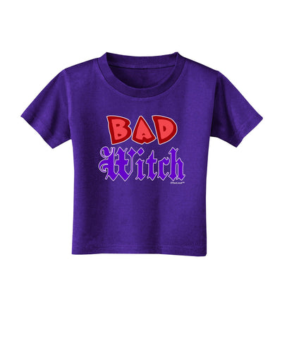 Bad Witch Color Red Toddler T-Shirt Dark-Toddler T-Shirt-TooLoud-Purple-4T-Davson Sales