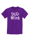 Bad Witch Distressed Childrens Dark T-Shirt-Childrens T-Shirt-TooLoud-Purple-X-Small-Davson Sales