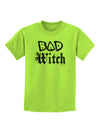 Bad Witch Distressed Childrens T-Shirt-Childrens T-Shirt-TooLoud-Lime-Green-X-Small-Davson Sales