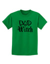 Bad Witch Distressed Childrens T-Shirt-Childrens T-Shirt-TooLoud-Kelly-Green-X-Small-Davson Sales