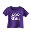 Bad Witch Distressed Infant T-Shirt Dark-Infant T-Shirt-TooLoud-Purple-06-Months-Davson Sales